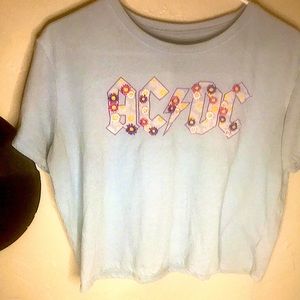 AC/DC embroidered crop top